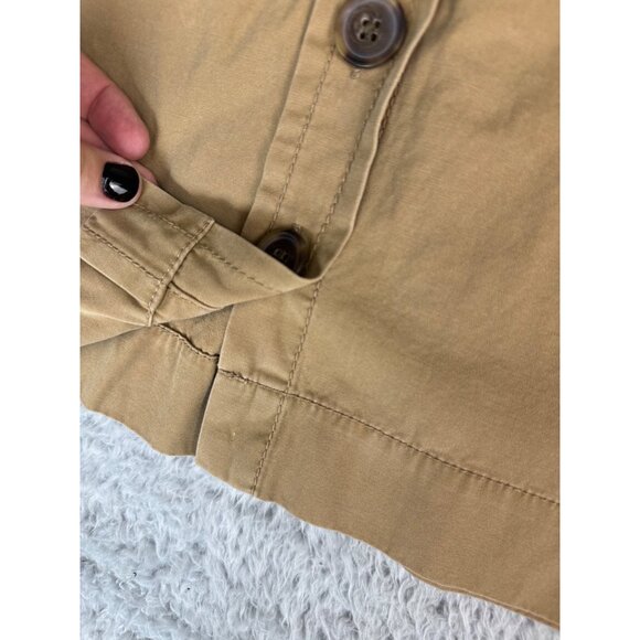 J. Crew Womens Khaki Button Front Mini Skirt Size 0 Y2K Classic NWT Cotton - Picture 3 of 9
